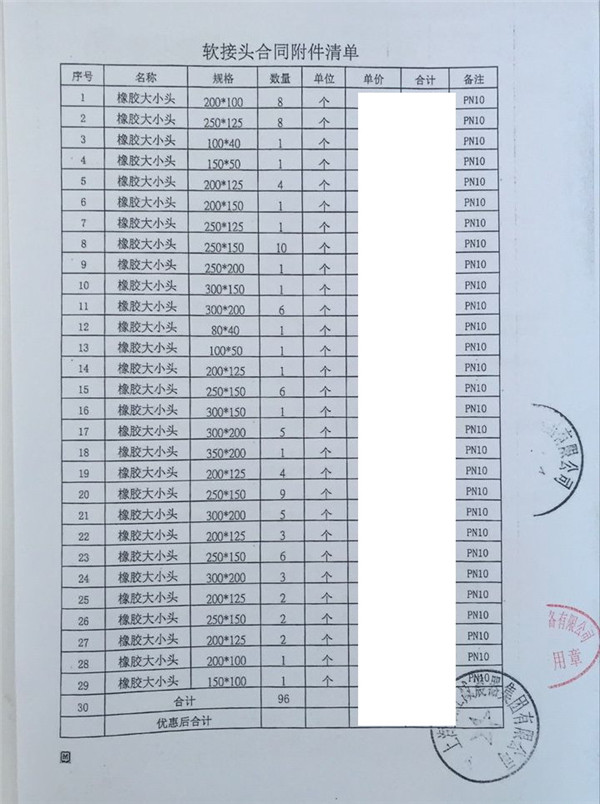 【案例】重慶水上公園項目使用同心異徑橡膠接頭、大小頭